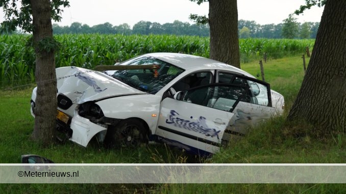 ongeval auto boom nieuwleusen2
