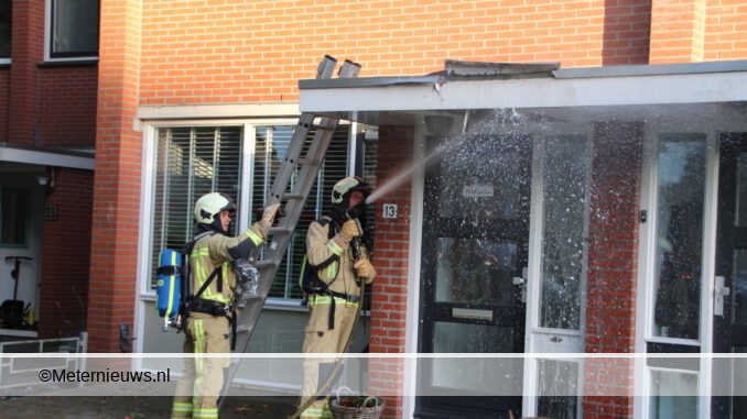 overkapping woning in brand Klazienaveen