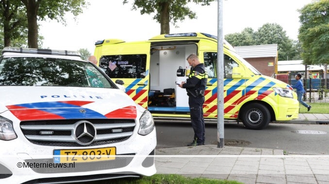 tantetrekjongetje voor auto weg Emmen