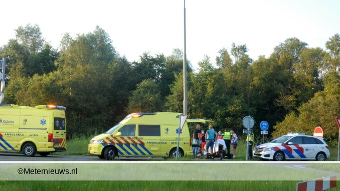 wielrenner gewond in Niebert