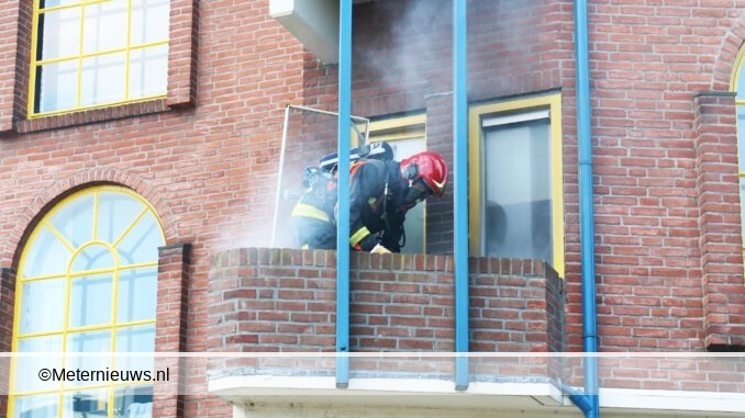 balkon in brand in Groningen