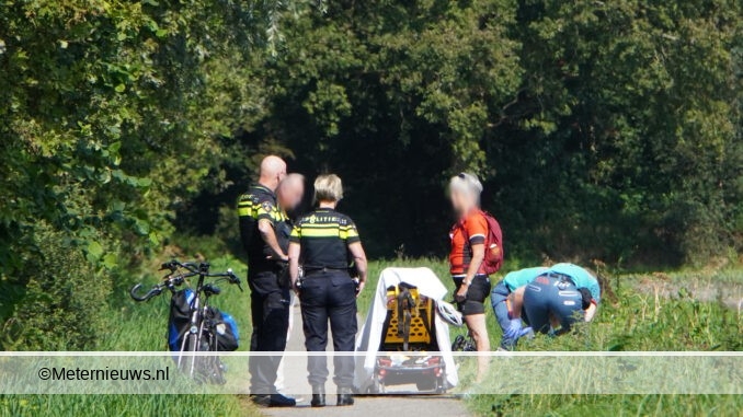 fietsers botsen in Smilde