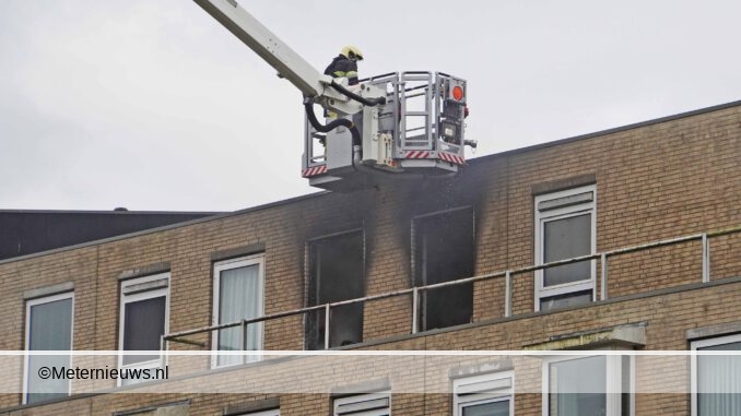 ontruiming na brand in flat in Drachten2