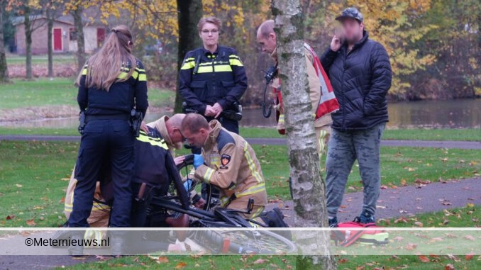 kind voet vast spaken van fiets Coevorden