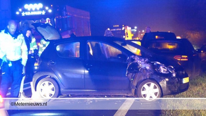 ravage na ongeval n34 bij Gieten