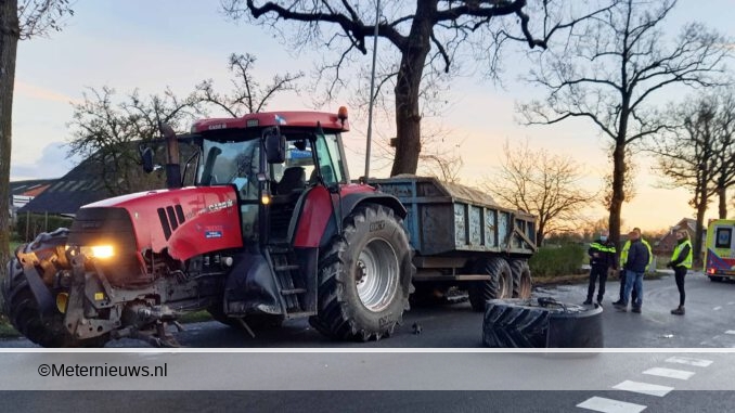tractor band knapt af bij ongeval in Groningse Zevenhuizen