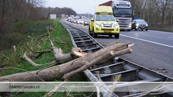 boom op A28 De Punt