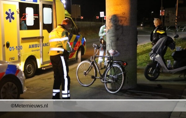 Fietser aangereden Groningen automobilist rijdt door