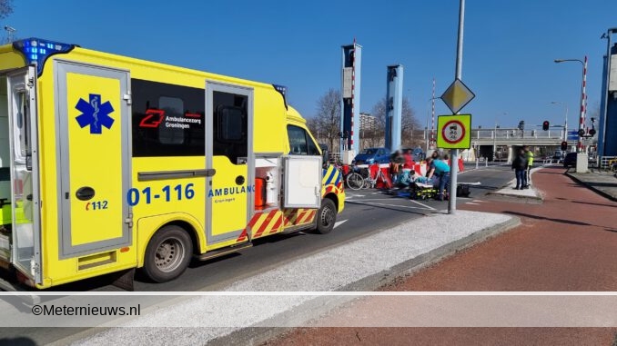 fietser en auto botsen Groningen