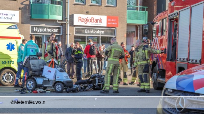 pongeval motorrijder en scootmobiel Emmen
