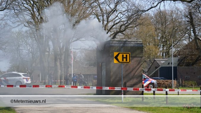 Elektriciteis huisje in brand in Emmen