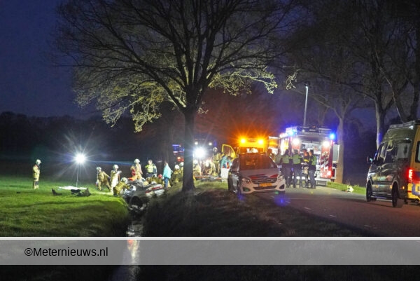 Twee doden en drie zwaar gewonden na ongeval in Havelte.