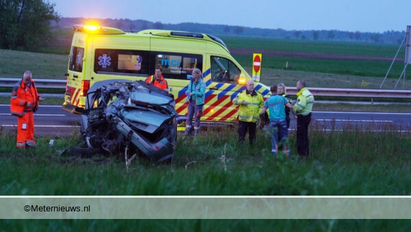 Ernstig ongeval op A32 bij Oldeholtwolde.