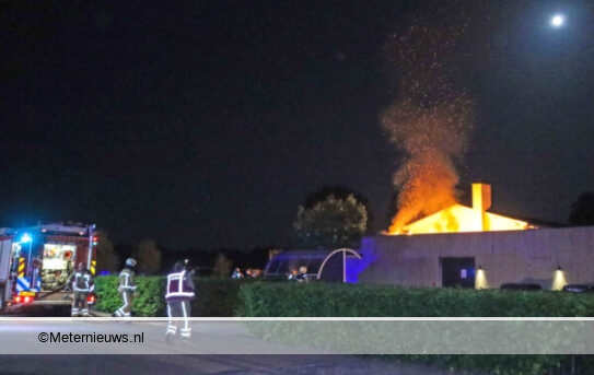 Nam kantoor vat vlam in Drentse Schoonebeek