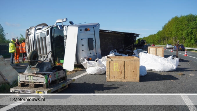 Vrachtwagen van de A28 bij Assen