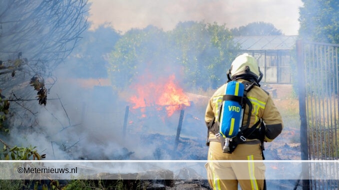 buitenbrand bij tuinbouwcentrum Erica