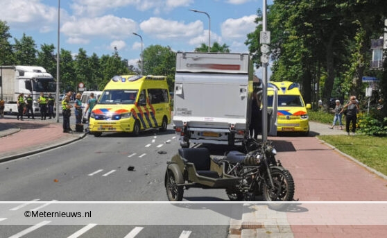 Motorrijder gewond na aanrijding in Hoogeveen.