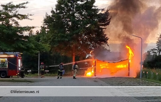 schuur afgebrandt in Groningen