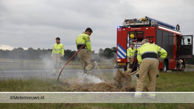 brandjes langs de A7 bij Groningen
