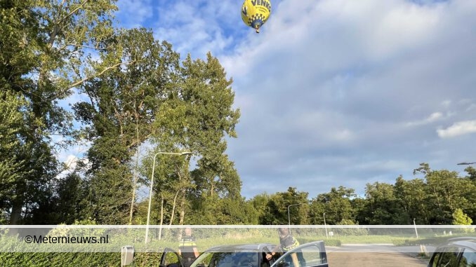 noodlanding luchtballon in Paterswolde