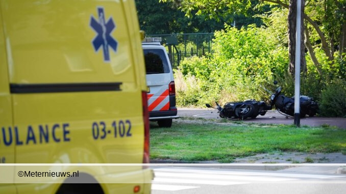 scooters botsen in Assen