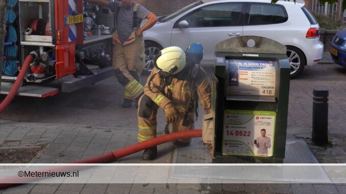 afval containerbrand in Meppel