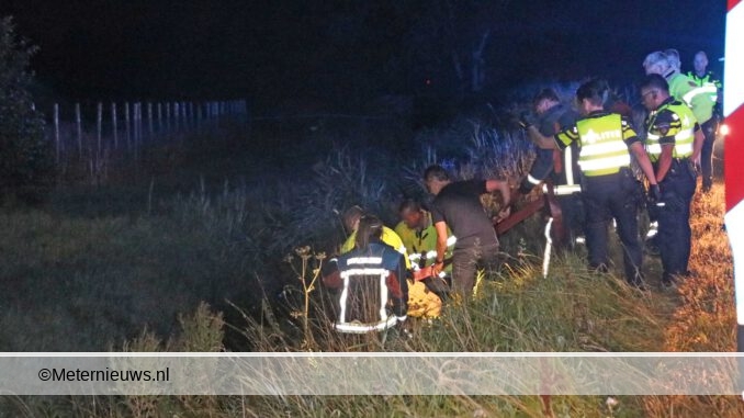 fietser uit sloot gered in Groningen
