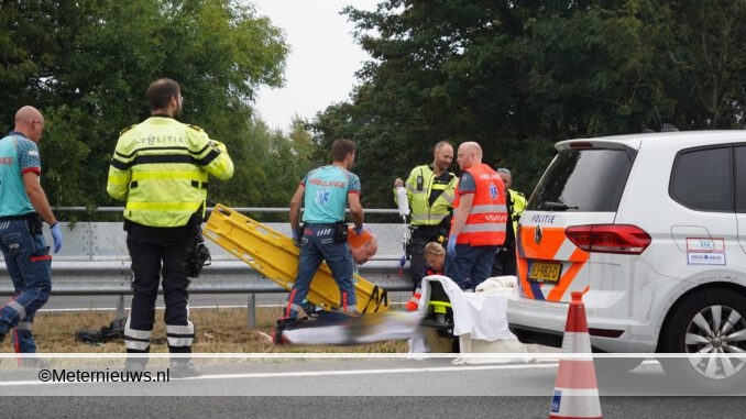 ernstig ongeval motorridjer Harkstede A7