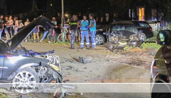 Ravage na ongeval in Zwartemeer. Ravage na ongeval in Zwartemeer.