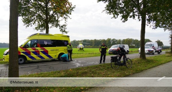 Ernstig ongeval fietser in Hooghalen.