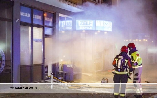wasserijbrand in Groningen