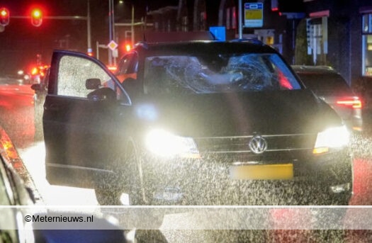 Aanrijding fietser en leswagen in Assen. Aanrijding fietser en leswagen in Assen.