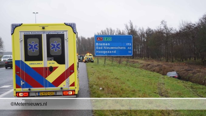 auto de sloot in op A7 Groningen