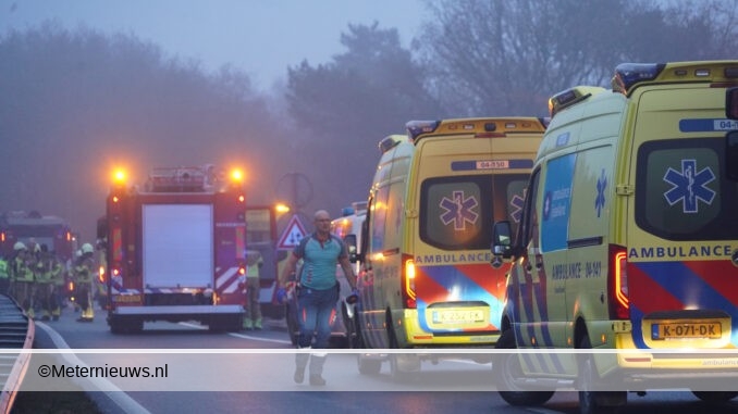 negen gewonden ongeval n36 beerze