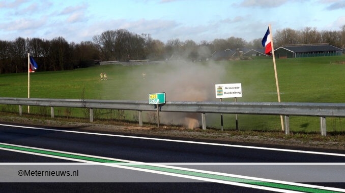 N36 afgesloten wegens gaslek Beerze