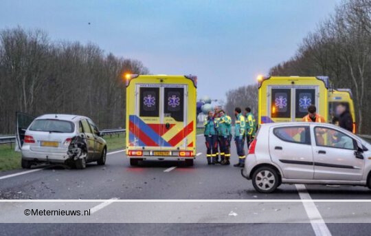 Ouders met baby naar ziekenhuis na file ongeval file A7 Sappemeer. Ouders met baby naar ziekenhuis na file ongeval file A7 Sappemeer.