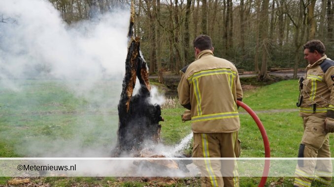 Landgoed de Braak in eelde boombrand