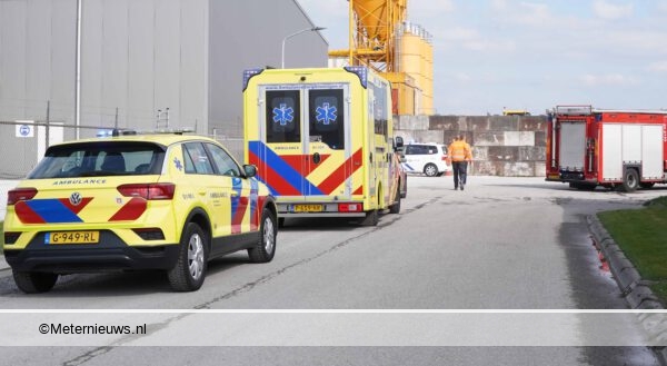 Ernstig ongeval bij beton bedrijf Sappemeer. Ernstig ongeval bij beton bedrijf Sappemeer.