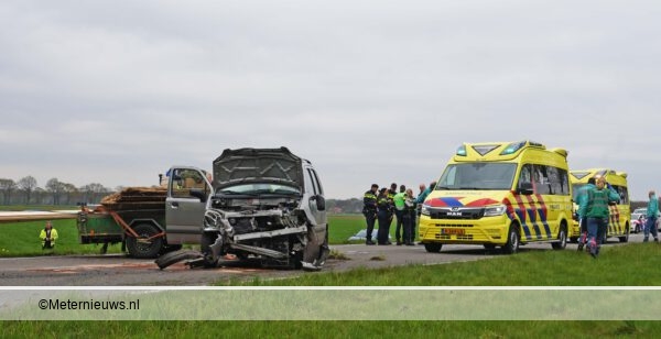 Vier gewonden na ongeval op N375 bij Drentse Pesse.
