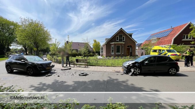 frontale aanrijding in Zuidlaren