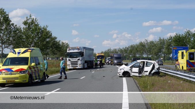 gewonden na ongeval n33 Gieten