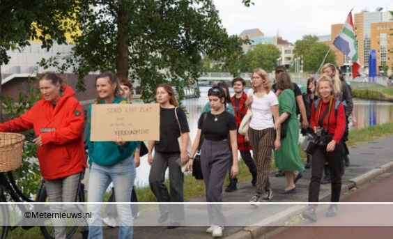 protest tegen Ramstein in Groningen