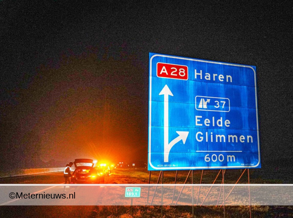 Ongeval spookrijder A28 De Punt