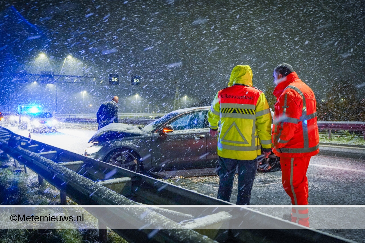 Ongevallen en sneeuwval in Groningerland.