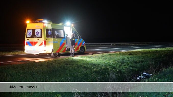 motorrijder uit de bocht A28 haren