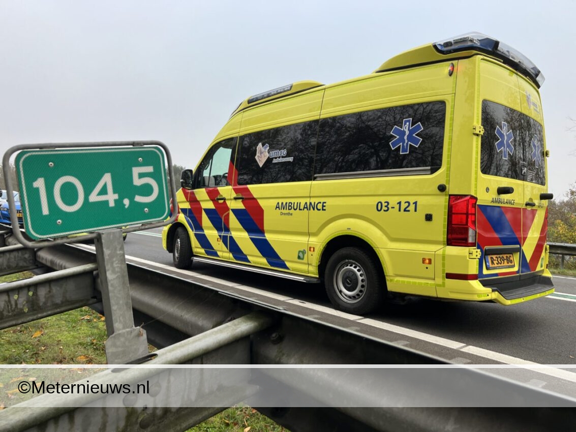 Ongeval in file op n34 Zuidlaren. Ongeval in file op n34 Zuidlaren.