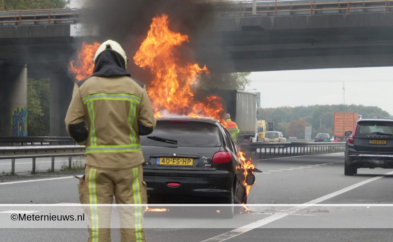 Man ontkomt aan vlammenzee in Hoogeveen(Video) |