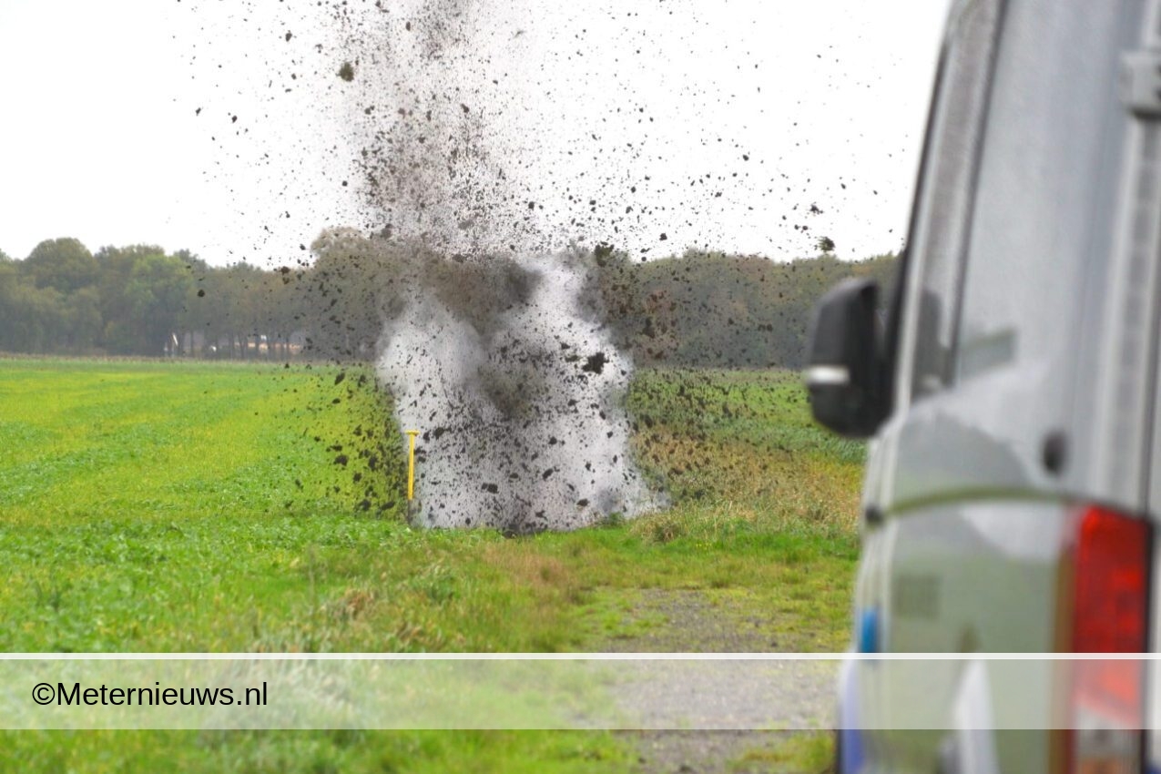 Opnieuw explosief aangetroffen in Hoogezand, EOD brengt tot ontploffing(Video)