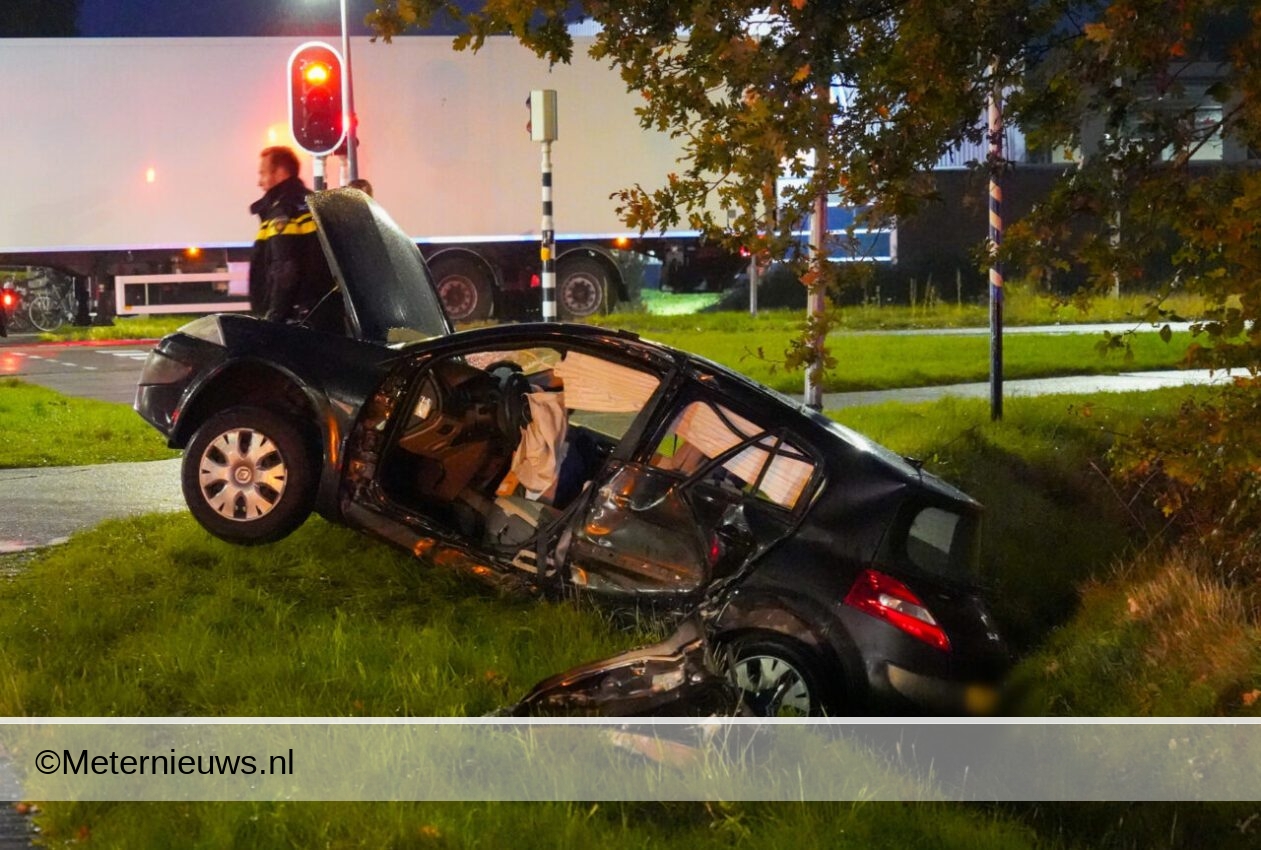 Flinke aanrijding vanochtend in Assen. Flinke aanrijding vanochtend in Assen.