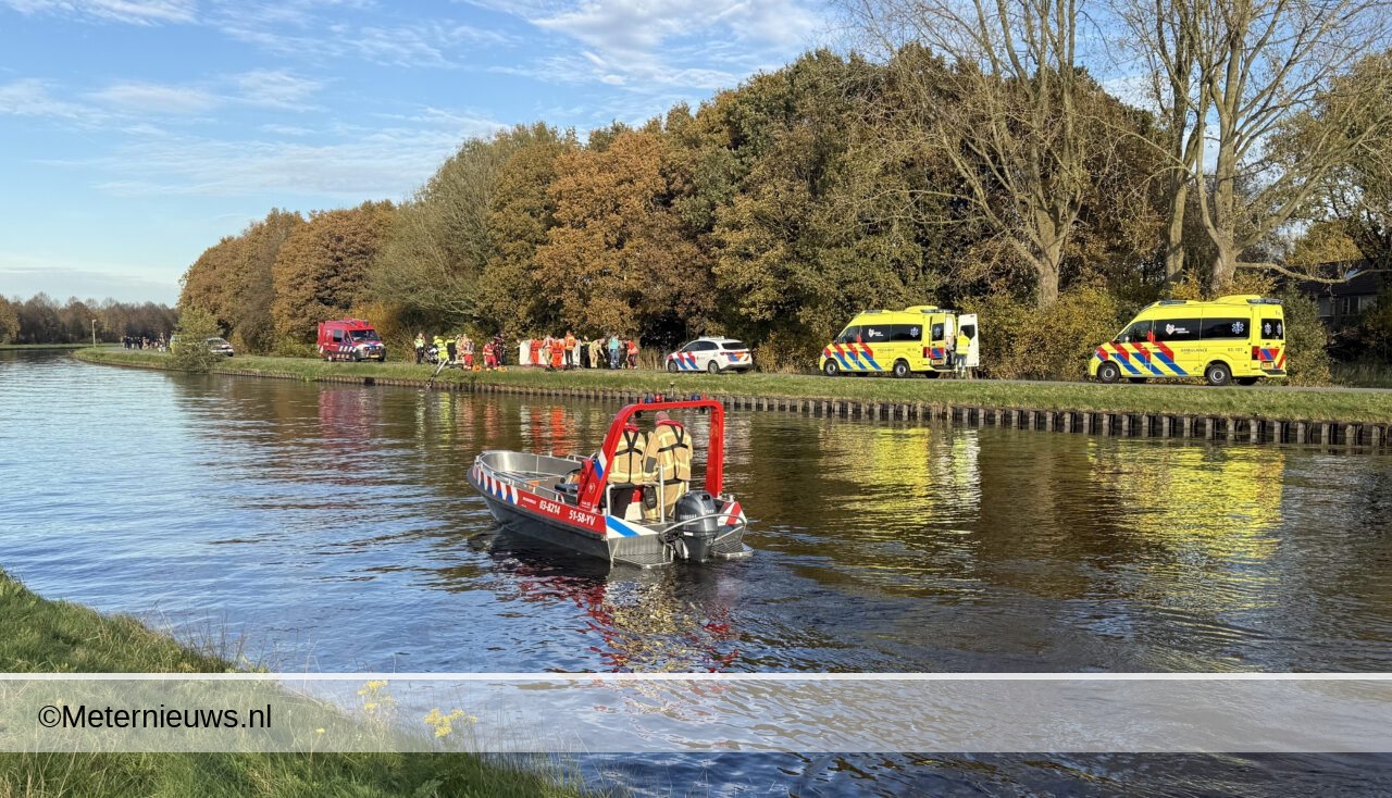 Fietser rijdt kanaal in Assen in(Video) |